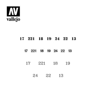 Pochoir Vallejo ST-AFV003 Numéros soviétiques Seconde Guerre mondiale 1/35 – image 2