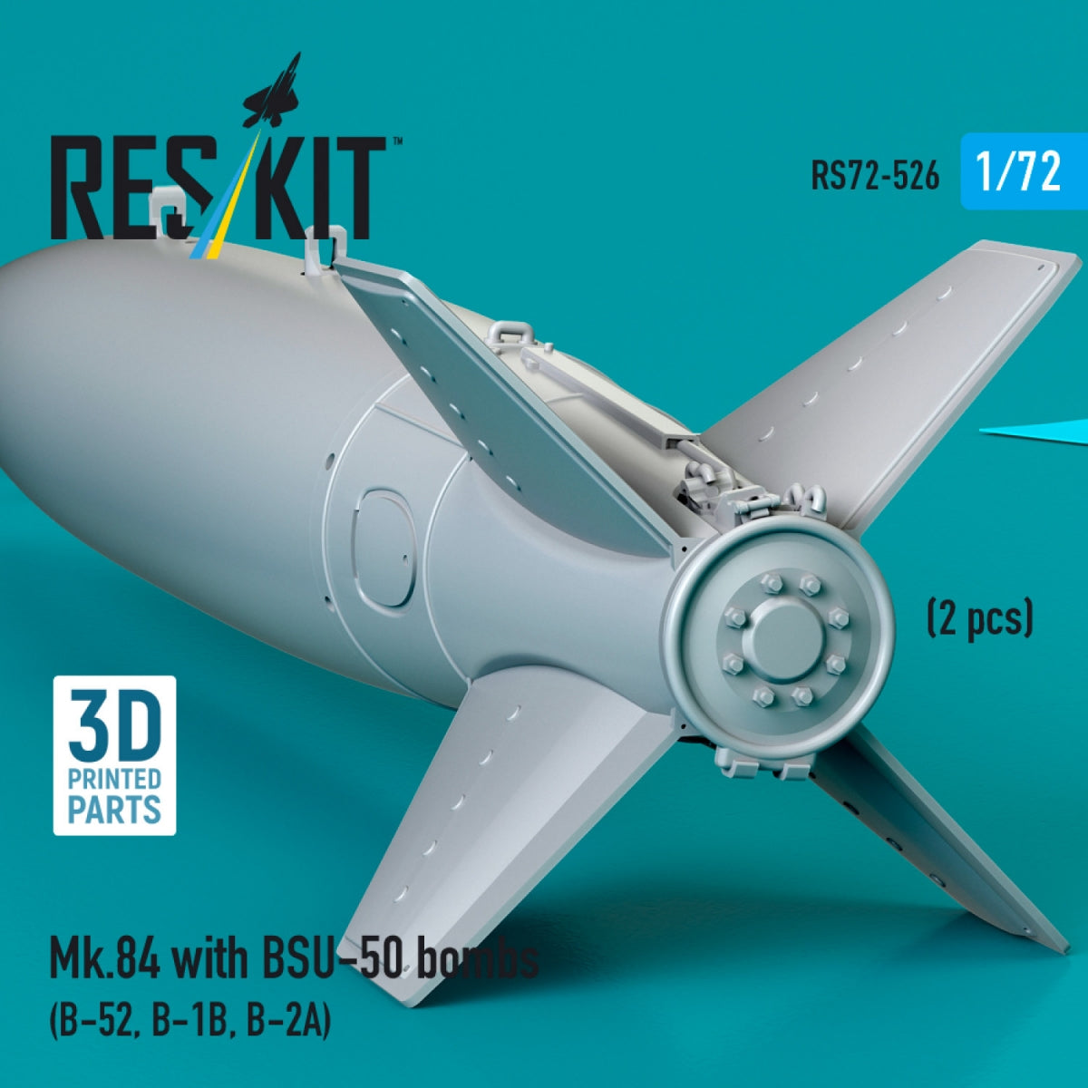 RESKIT RS72-0526 Mk.84 avec bombes BSU-50 (2 pièces) (Impression 3D) 1/72 – Bild 3