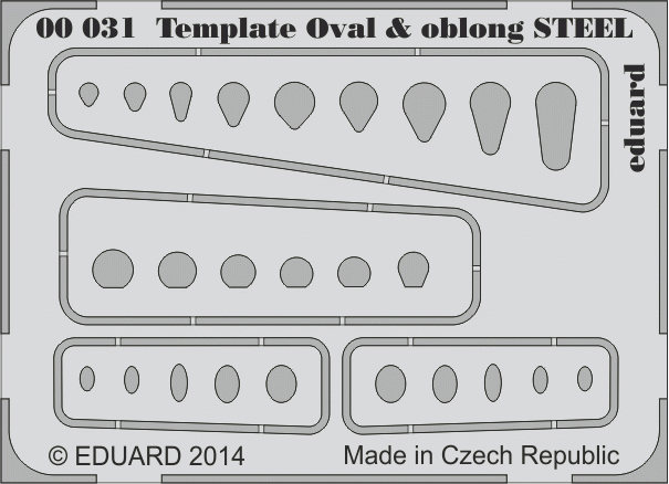 Gabarit ovale et oblong Eduard 00031 en acier