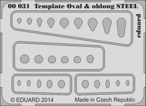 Gabarit ovale et oblong Eduard 00031 en acier