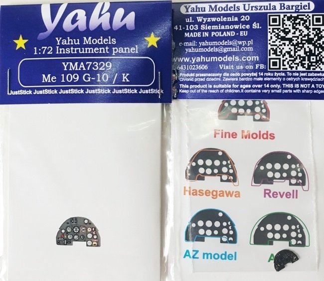 Yahu YMA7329 Me-109G-10 &amp; K AZ Model / Fine Molds / Hasegawa 1/72