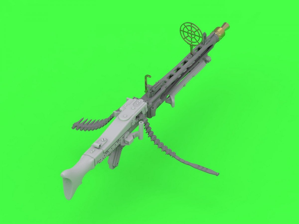 Master GM-35-024 MG-42 - Mitrailleuse allemande (7,92 mm) - Fusil complet - Comprend des pièces tournées, en résine et photogravées (1 pc.) 1/35 – image 3