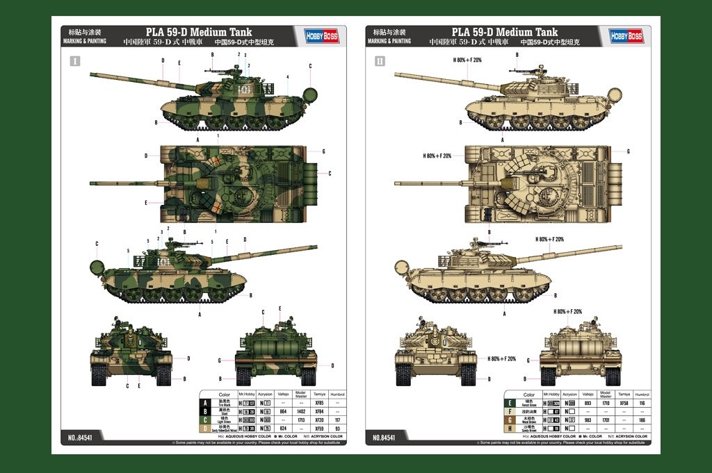 Hobby Boss 84541 PLA Type-59-D Char moyen 1/35 – image 4