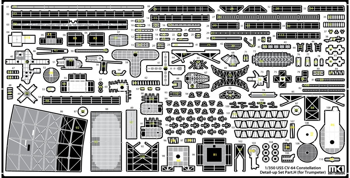 MK1 Design MS-35048 CV-64 Constellation Detail-up Part DX for Trumpeter 1/350 – zdjęcie 23