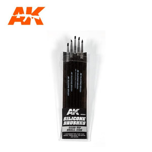 AK Interactive AK9087 BROSSES EN SILICONE À POINTE DURE PETITE 5 pièces