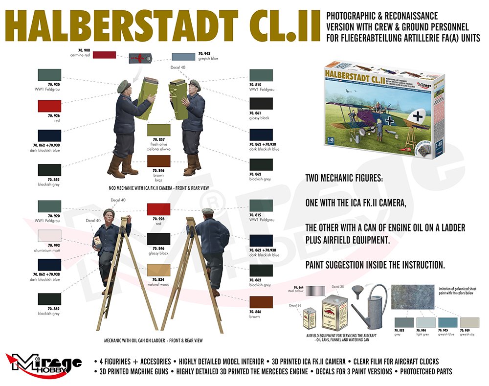 Mirage Hobby 480005 Halberstadt CL.II 1/48 – immagine 4