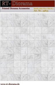 Accessoires imprimés RT-Diorama 35879 : Carreaux de sol en marbre blanc n° 1 1/35