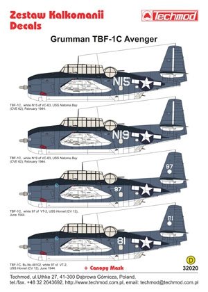 Techmod 32020 - Grumman TBF-1C Avenger 1/32 – image 2