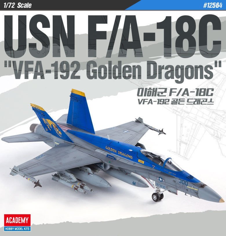 Maquette Academy 12564 F/A-18C VFA-192 Golden Dragons 1/72