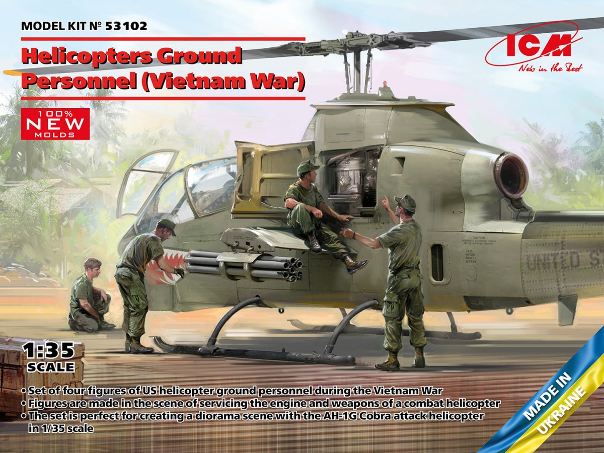 ICM 53102 Personnel au sol des hélicoptères (Guerre du Vietnam) 1/35 