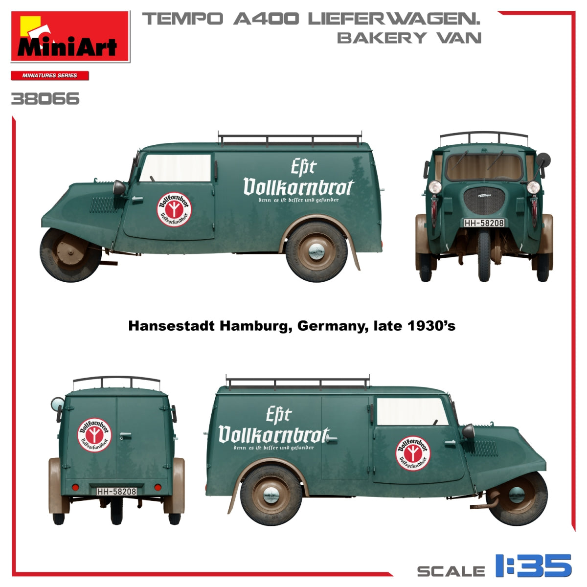 MiniArt 38066 TEMPO A400 LIEFERWAGEN. FOURgon BOULANGERIE 1/35 – image 3