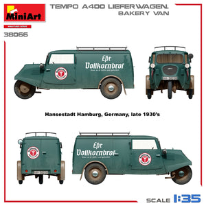 MiniArt 38066 TEMPO A400 LIEFERWAGEN. FOURgon BOULANGERIE 1/35 – image 3