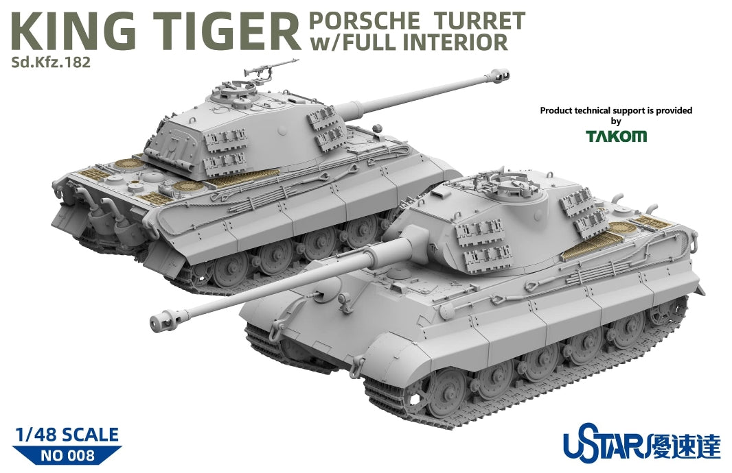 Suyata NO-008 King Tiger Tourelle Porsche avec intérieur complet 1/48 – Bild 2