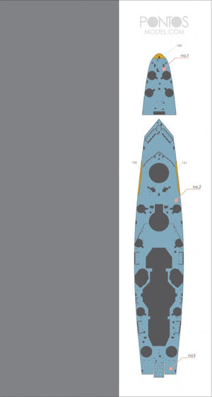 Pontos 35022WD1 Ensemble de pont en bois Richelieu de la Marine française (1/350) – Bild 3