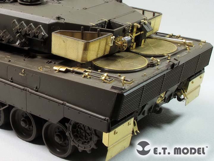Grilles de support de moteur et de tourelle ET Model EA35-115 pour maquette TAMIYA au 1/35 du char de combat principal allemand Leopard 2 A5/6