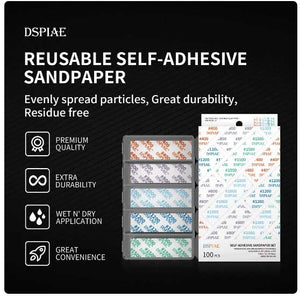Ensemble de papier de verre auto-adhésif réutilisable DSPIAE DSP-S01 – image 2