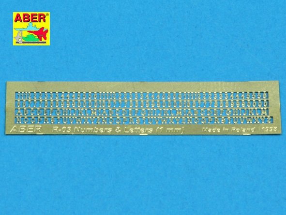 Chiffres et lettres Aber R-03 (1,0 mm)