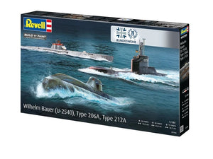 Revell 05186 70 Years Bundeswehr: Wilhelm Bauer, Type 206A, 212A 1/144