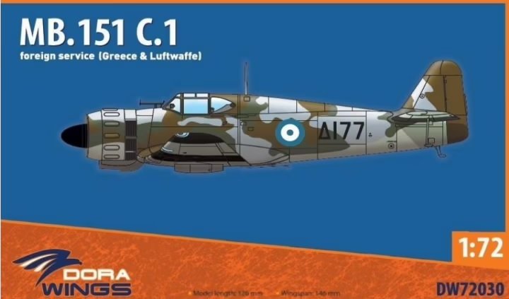 Dora Wings 72030 Bloch MB.151 C1 Service extérieur Grèce / Luftwaffe 1/72