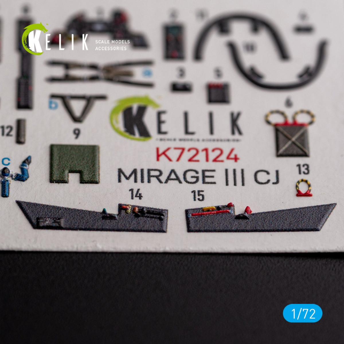 KELIK K72124 MIRAGE III CJ - Décalcomanies 3D intérieures pour kit SpecialHobby 1/72 – immagine 2