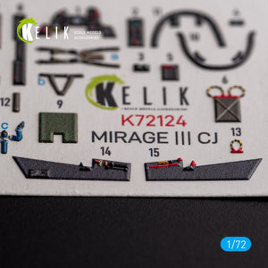 KELIK K72124 MIRAGE III CJ - Décalcomanies 3D intérieures pour kit SpecialHobby 1/72 – immagine 2