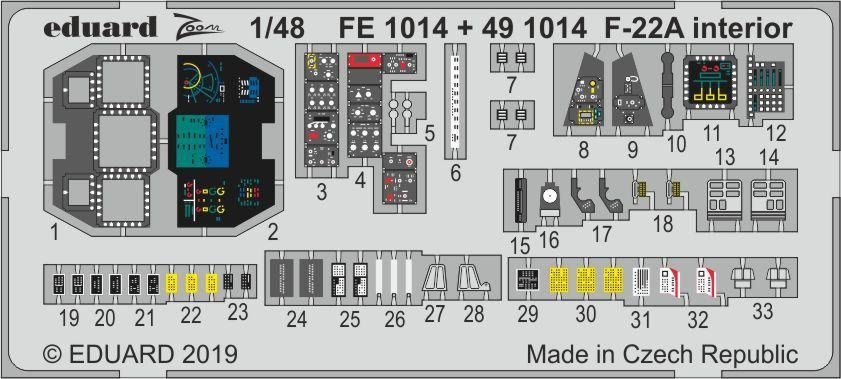 Intérieur du F-22A Eduard 491014 HASEGAWA 1/48