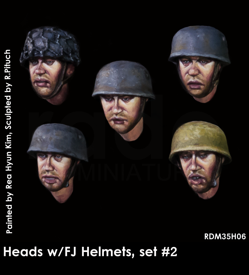 RADO Miniatures RDM35H06 Heads w/FJ hemetes set 2 1/35