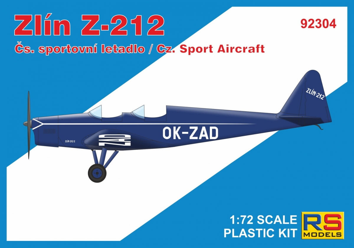 RS Models 92304 Zlin Z-XII Vol. Avion de sport 1/72