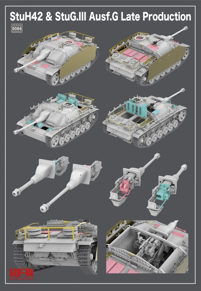 Rye Field Modèle 5086 StuH42 &amp;amp; StuG.III Ausf.G Production tardive 1/35 – immagine 2