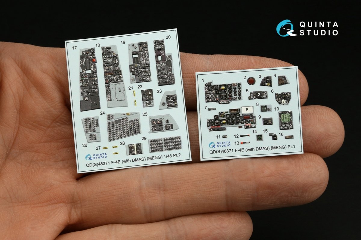 Quinta Studio QDS-48371 F-4E avec intérieur imprimé en 3D et coloré DMAS sur papier décalcomanie (Meng) (Petite version) 1/48 – immagine 4