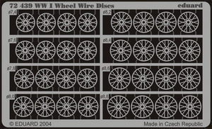Disques à rayons de roue Eduard 72439 Première Guerre mondiale 1/72