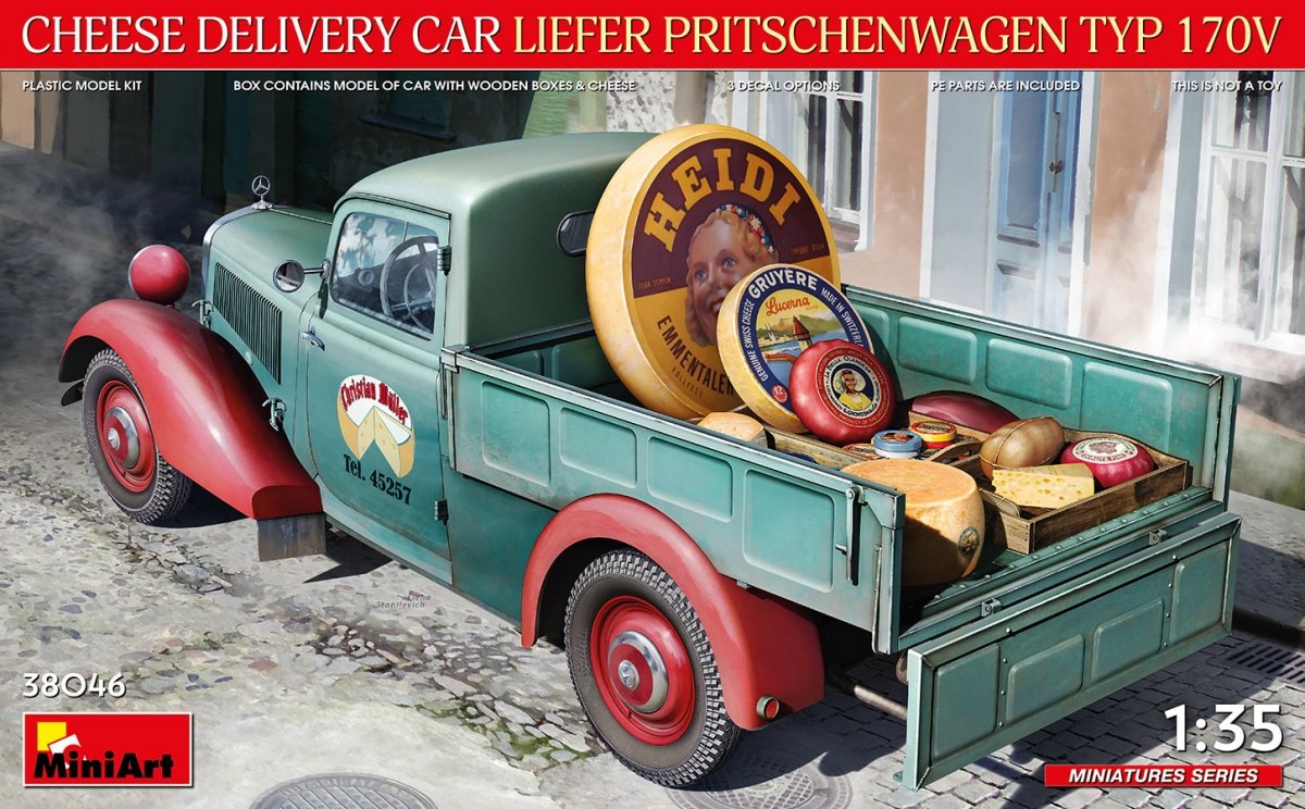 MiniArt 38046 VOITURE DE LIVRAISON DE FROMAGE LIEFER PRITSCHENWAGEN TYP 170V 1/35