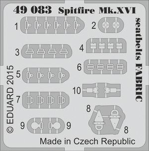 Ceintures de sécurité Eduard 49083 Spitfire Mk. XVI, tissu, échelle 1/48, Eduard – image 2
