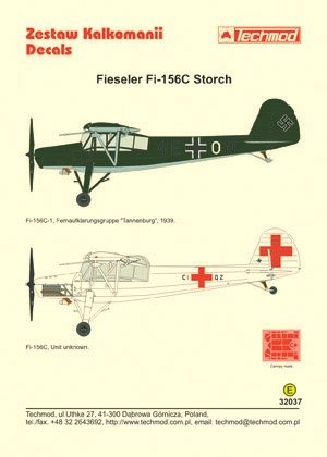 Techmod 32037 - Fieseler Fi 156C Storch 1/32 – immagine 2