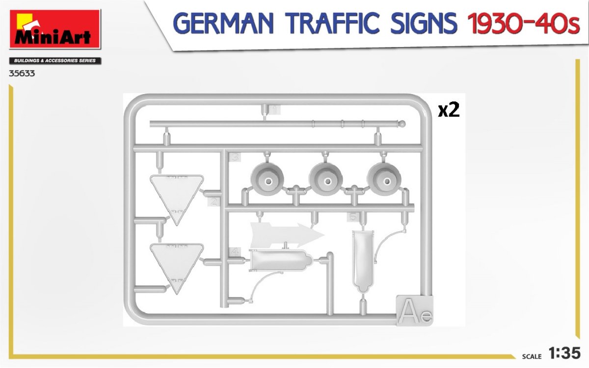 MiniArt 35633 SIGNAUX DE SIGNALISATION ALLEMAND ANNÉES 1930-40 1/35 – imagen 5