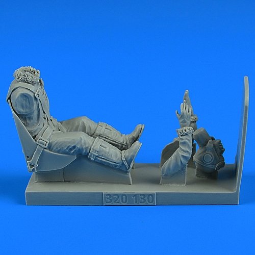 Aerobonus 320130 Figurine de pilote de l'USAAF (Seconde Guerre mondiale) avec siège pour P-47 Thunderbolt (Hasegawa, échelle 1/32)