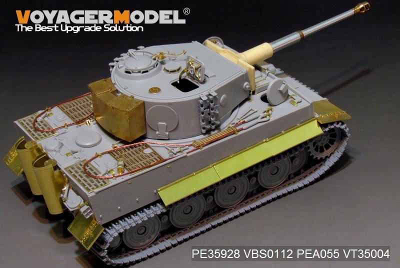 Maquette Voyager PE35928 Char Tiger I allemand de la Seconde Guerre mondiale, production tardive, pour TRUMPETER 09540, échelle 1/35 – immagine 10