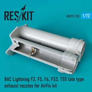RESKIT RSU72-0170 BAC LIGHTNING (F3, F5, F6, F53, T55) TUYAUX D&amp;#39;ÉCHAPPEMENT TYPE RÉCENT POUR KIT DE FIXATION 1/72