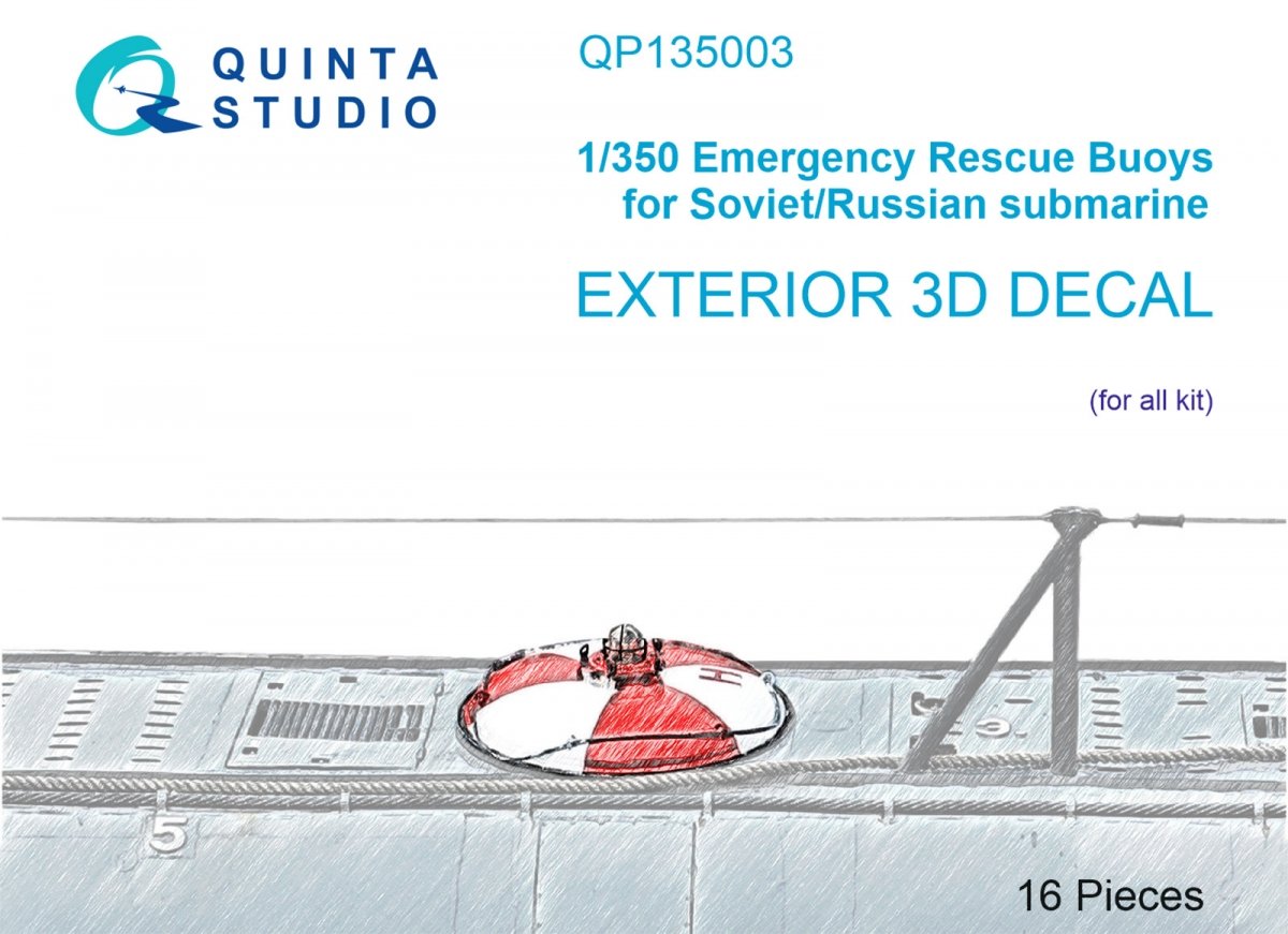 Bouées de sauvetage d'urgence Quinta Studio QP135003 pour sous-marin soviétique/russe 1/350