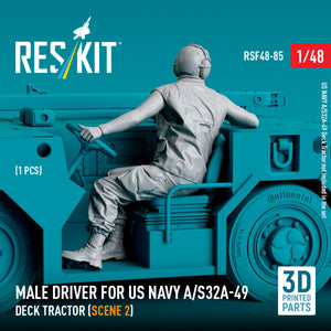RESKIT RSF48-0085 Conducteur masculin pour tracteur de pont A/S32A-49 de l&amp;#39;US Navy (scène 2) (1 pièce) (Impression 3D) 1/48  – image 2