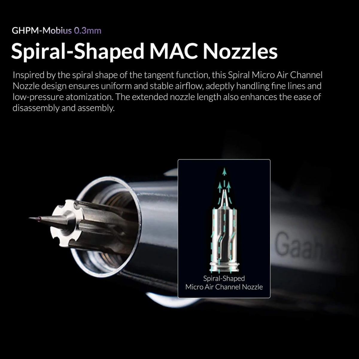 Gaahleri 40867 Premium Series GHPM-Mobius 0,3 mm Airbrush