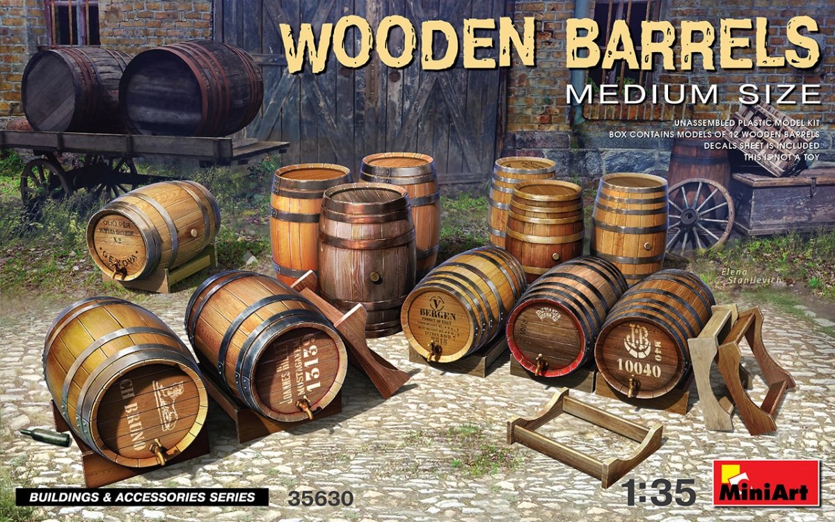 MiniArt 35630 Barils en bois. Taille moyenne 1/35