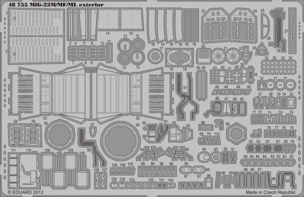 Eduard 48755 MiG-23M/ ML/ MF extérieur 1/48 Trumpeter