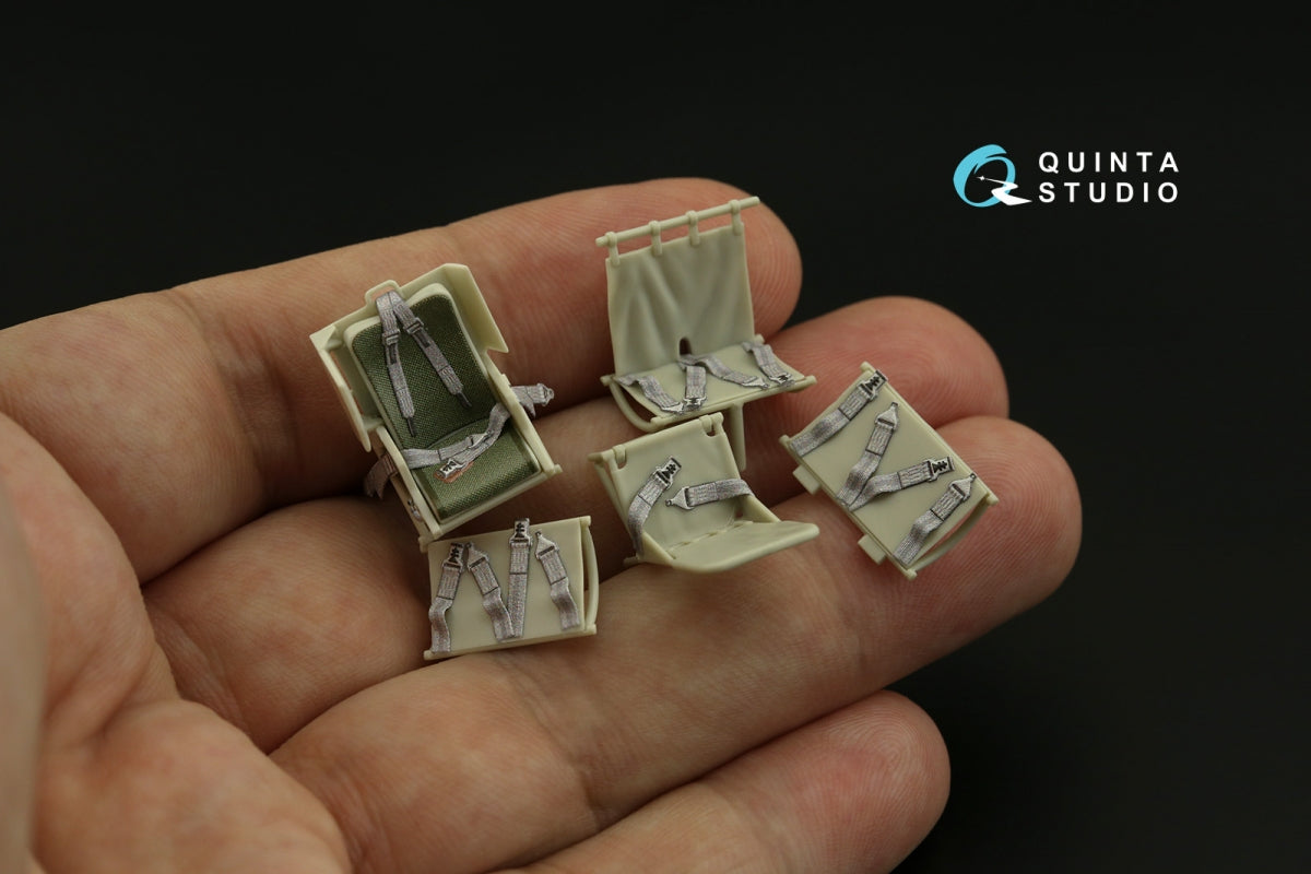 Intérieur coloré imprimé en 3D sur papier décalcomanie Quinta Studio QD48267 UH-1D (KittyHawk) 1/48 – imagen 8