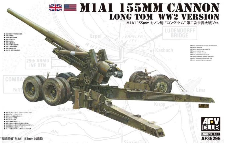 AFV Club 35295 M1A1 155mm Cannon "Long Tom" WWII version 1/35