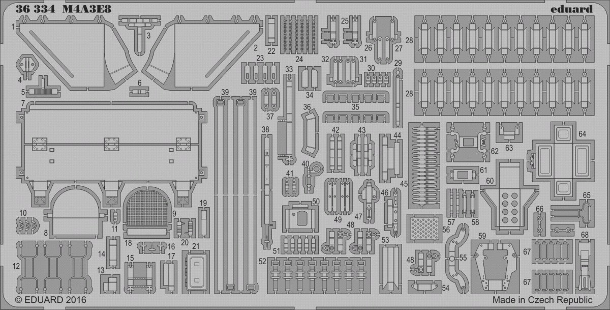 Edouard 36334 M4A3E8 TAMIYA 1/35