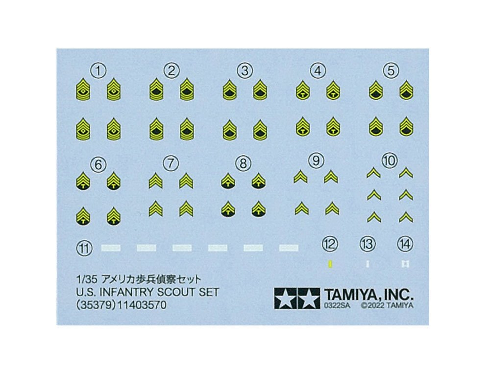 Tamiya 35379 Ensemble de figurines d&amp;#39;éclaireurs d&amp;#39;infanterie américains au 1/35 – Bild 7