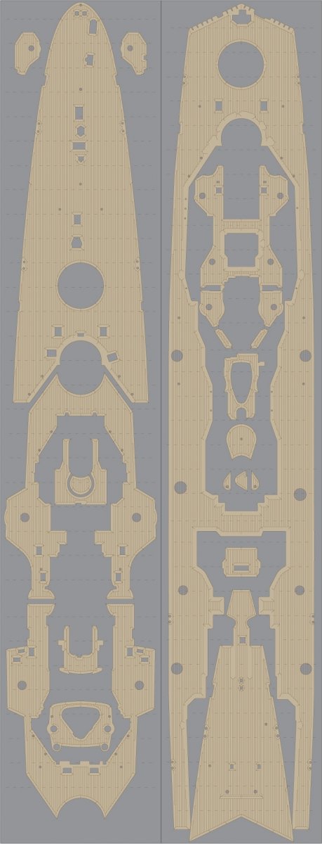 Pontos 35017WD1 DKM Printz Eugen Jeu de pont en bois (1/350)