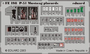 Plaques Eduard FE198 P-51 1/48