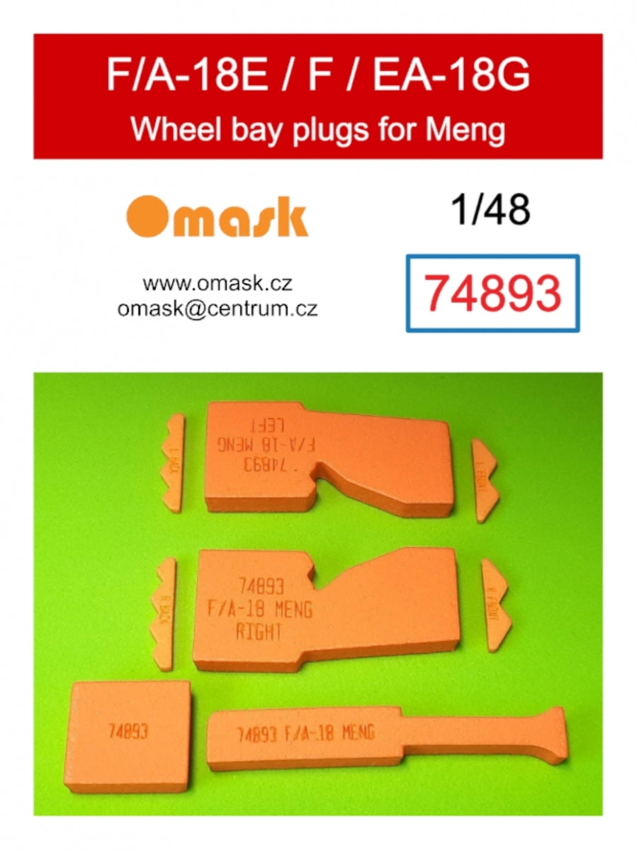 Omask 74893 Bouchons de puits de train d'atterrissage F/A-18E / F / EA-18G (pour Meng) 1/48